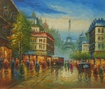 Paríž, Eiffelova veža, obraz do bytu, ulice, dekorácia interiéru