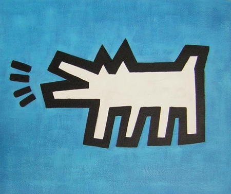 modrá, pes, štekot, zvieratá, moderné umenie