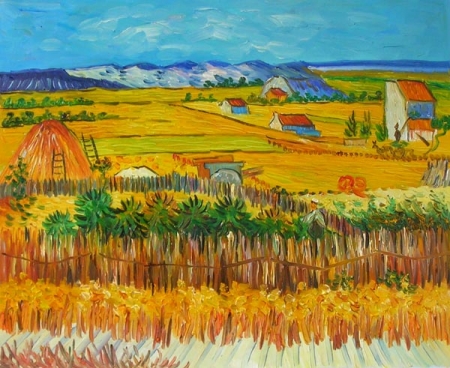 žltá, pole, reprodukcia obrazu Vincent vn Gogh, obraz do bytu