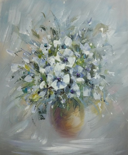 moderný obraz, obraz do bytu, kvety, biele kvety, krásne kvety