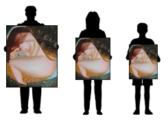 obraz Obraz- Schúlená nahá žena ve třech velikostech