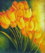 tulipány, kvetiny, kvetinový motiv,Obrazy ručne maľované, obrazy, dekoratívne obrazy, obrazy do bytu, moderné obrazy, obrazy na plátne. obraz na preda