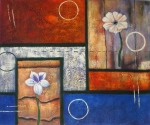 Okno, kvety, farebné, moderné, dekoratívny obraz, obraz do bytu, obraz do interiéru.