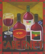 vínne fľaše, cabernet, víno, obraz do bytu, reštaurácie, dekorácia