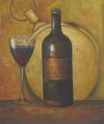 červené víno, poháre, dekoratívny obraz, obraz do bytu