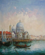 Benátky, gondola, modrá, obraz do bytu, venezia, ulica, domy