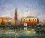 Benátky, gondola, obraz do bytu, venezia, ulica, domy