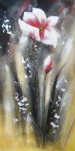 ručne maľovaný obraz, kvet